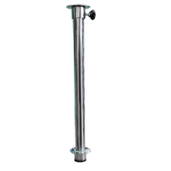 Base Suporte Pedestal Giratório Removível Para MESA em INOX p/ Barcos - 65cm