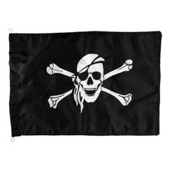 Bandeira de Pirata Dupla Face p/ Embarcações 40x24cm