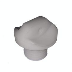 Bujão de Dreno / Bueira Plástica s/ Flange - Cor: Branco - Rosca Focker