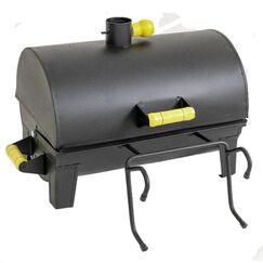 Churrasqueira a Carvão Preta Bafinho Com Suporte P/ Embarcações - Tam: 40 x 25