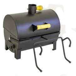 Churrasqueira a Carvão Preta Bafinho Mini Com Suporte P/ Embarcações - Tam: 30 x 20