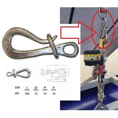 Desengate Pelicano - 10cm - INOX - p/ Balsa Inflável