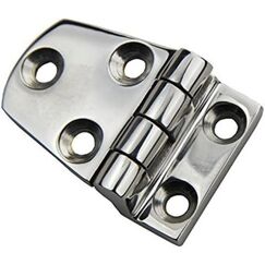 Dobradiça p/ Tampas e Portas Assimétrica Base Fixa em Aço Inox Fundido - 5F - 53x37mm