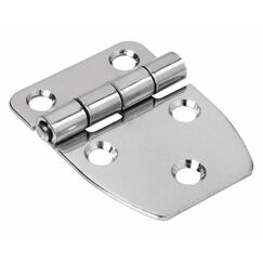 Dobradiça p/ Tampas e Portas Assimétrica em Aço Inox Estampado - 38x52mm - 3 x 2