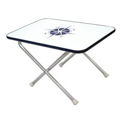 Mesa Náutica Dobrável c/ Pés em Alumínio - Retangular - Branca