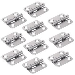 Dobradiça p/ Tampas e Portas Quadrada em Aço Inox Estampado - 38x34mm - 2 x 2 - 10 un.