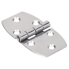 Dobradiça p/ Tampas e Portas Simétrica em Aço Inox Estampado - 38x70mm - 3 x 3