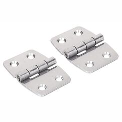 Dobradiça p/ Tampas e Portas Simétrica em Aço Inox Estampado - 43x60mm - 2 x 2 - 2 un.