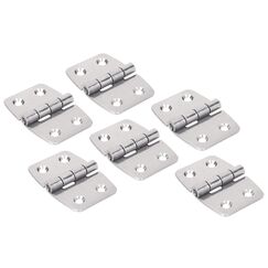 Dobradiça p/ Tampas e Portas Simétrica em Aço Inox Estampado - 43x60mm - 2 x 2 - 6 un.