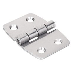 Dobradiça p/ Tampas e Portas Simétrica em Aço Inox Estampado - 43x60mm - 2 x 2 c/ Capa