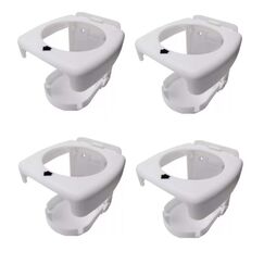 Porta Copos p/ Embarcações Dobrável em PVC - Branco - 4 un.