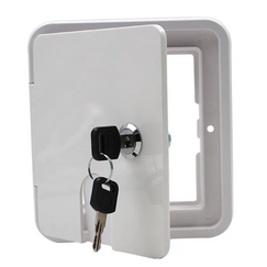 Porta Lateral Escotilha c/ Chave em ABS 15 x 16 cm - Branca