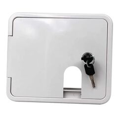 Porta Lateral Escotilha c/ Chave em ABS 19 x 16 cm - Branca