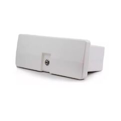 Porta Luvas p/ Embarcações c/ Chave em PVC - Branco - 30 x 10 x 18,9 cm