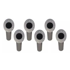 Porta Vara Inox (kit C/ 6 Peças) De Embutir Inclinado