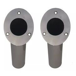 Porta Varas / Caniço Embutir Inclinado em Aço Inox 316 s/ Tampa - 2 un.