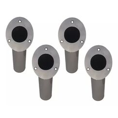 Porta Varas / Caniço Embutir Inclinado em Aço Inox 316 s/ Tampa - 4 un.