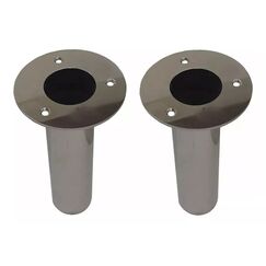 Porta Varas / Caniço Embutir Reto em Aço Inox 316 s/ Tampa - 2 un.