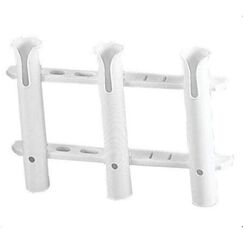 Porta Varas / Caniço Múltiplo Desmontável em Plástico 3 Unidades - Branco