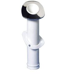 Porta Varas / Caniço Plástico com Acabamento em Inox - Branco s/ Tampa