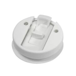 Puxador/Fechadura de Bater p/ Portas até 7/8 pol - Plástico Branco