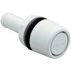 Respiro p/ Tanque de Combustível Em Nylon Branco - Reto - 5/8 pol.