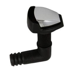 Respiro p/ Tanque de Combustível Em Plástico c/ Acabamento em Zamak - 90 Saída Lateral - 1/2 pol.