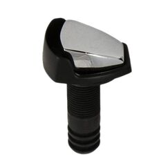 Respiro p/ Tanque de Combustível Em Plástico c/ Acabamento em Zamak - Reto Saída Lateral - 1/2 pol.