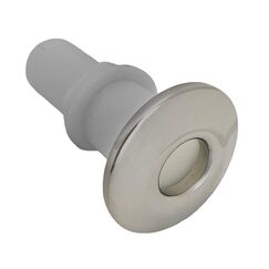 Saída de Costado / Saída D´Água Premium - Plástica - Tam: 1-1/8 pol. - Branca c/ Capa em Inox