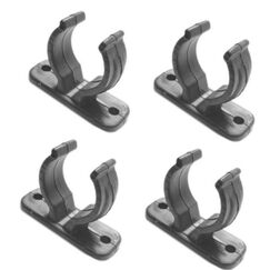 Suporte Porta Remos Baixo p/ Caiaques e Barcos - Plástico Preto - 4 un.