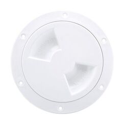 Tampa de Inspeção em ABS - Furo 4 polegadas Cor: Branca Texturizada