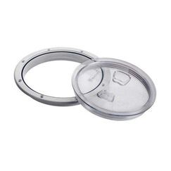 Tampa de Inspeção em ABS - Furo 4 polegadas Cor: Transparente/Branca