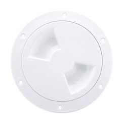 Tampa de Inspeção em ABS - Furo 6 polegadas Cor: Branca Texturizada