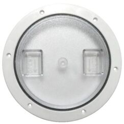 Tampa de Inspeção em PVC Lisa - Furo 4,5 pol Cor: Transparente