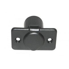 Tomada Femea 12V em Plástico ABS Preta c/ Tampa de Borracha - Seachoice