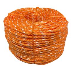 Cabo / Corda Torcido 3 Pernas PP/Polipropileno - LARANJA - 6 mm