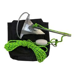 Kit Âncora Alfa Galvanizada a Fogo C/ Solda - Modelo: Rocna - Tam: 1,4kg + Cabo Trançado + Boia Isopor + Bolsa