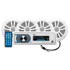 Kit MP3 Solid State MR632UAB c/ Bluetooth + 2 Pares Alto-Falante MR6W Marinizado Boss Marine - MCK632WB.64