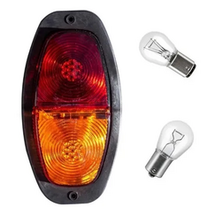 Lanterna Canoinha p/ Carretinha Universal Bicolor - Pisca, Meia Luz e Freio - 12V - c/ Lâmpadas - 1 Unidade