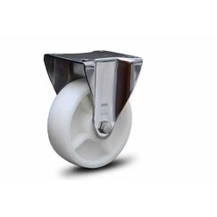 Rodízio Inox 5x2 Base FIXA Reboque Encalhe Carreta Lancha - 500kg