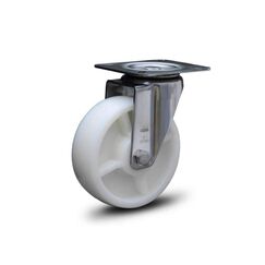 Rodízio Inox 5x2 Base GIRATÓRIA Reboque Encalhe Carreta Lancha - 500KG