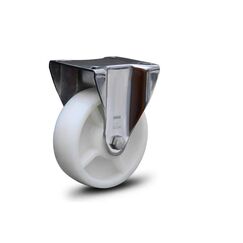 Rodízio Inox 8x2 Base FIXA Reboque Encalhe Carreta Lancha - 800kg