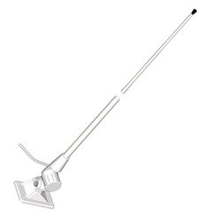 Antena VHF Marítima em Fibra Banten - 1,5 Metros - Ganho Real até 3 dB - Branca