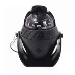 Bússola c/ Base Náutica - C/ Iluminação - Tam: Grande - Cor: Preta