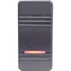 Botão de Painel Com iluminação LED Universal - Preto - 20A - 12V - Seachoice