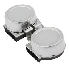 Buzina Caracol Elétrica Interna Dupla - INOX - Compacta