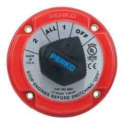 Chave de Bateria Blindada 250A Perko p/ 2 Baterias