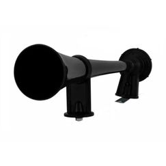 Buzina Corneta Plástica Simples c/ Compressor a Ar - Preta - 12V