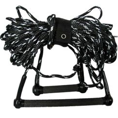 Cabo Para Esquiar Com Manete Duplo Emborrachado - 24 metros - Preto - Wake, Esqui