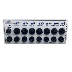 Painel Elétrico Marinizado c/ 8 Botões c/ Fusível e LED Individual - Branco - Horizontal - em Acrílico